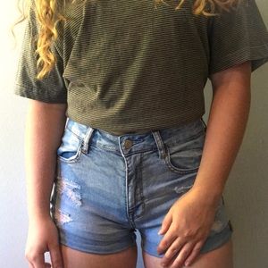PACSUN high rise jean shorts